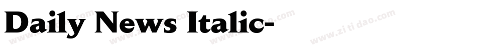 Daily News Italic字体转换